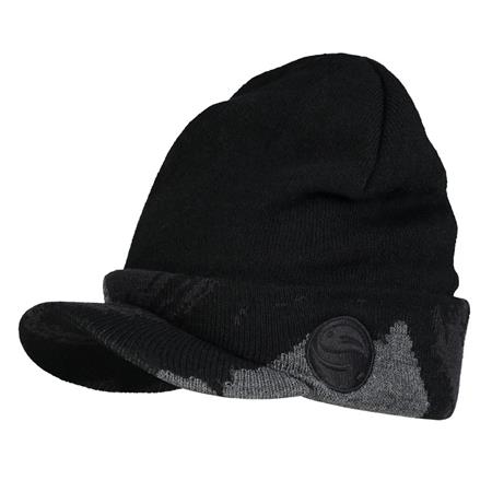 HUE TIL MÆND GURU BLACK PEAK BEANIE - SORT