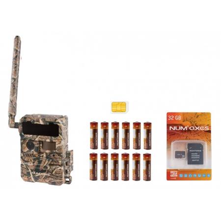 Hunting Camera Pack Numaxes Pie1067 + Piles + Carte Mémoire 32 Gb + Carte Sim