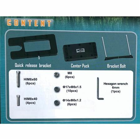 HURTIGUDLØSERPLADE HASWING TIL CAYMAN HASWING 80LBS GPS / CAYMAN B55 LBS GPS NYE MODELLER