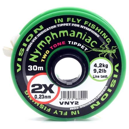 Indikator-Monofile Angelschnur Vision Nymphmaniac Two Tone Tippet