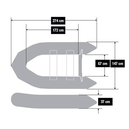 INFLATABLE BOAT MIVARDI M-BOAT 270A MK2