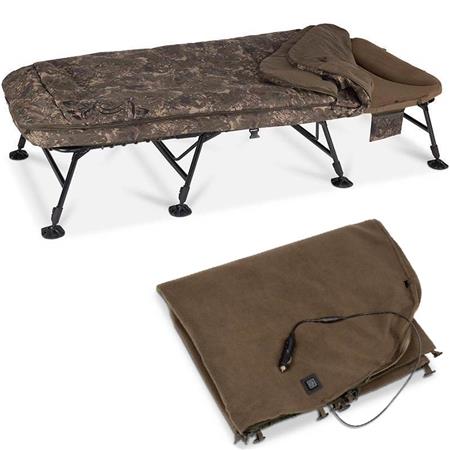Insieme Bedchair + Sovramaterasso Nash Indulgence Mf60 8 Legs Wide Heated Blanket Bundle