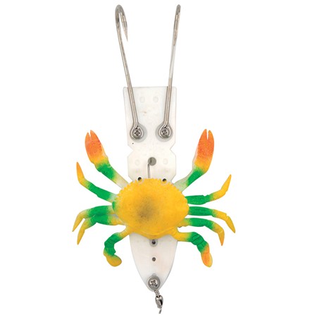 Isca Macia Evia Planchette + Petit Crabe Branco/Amarelo - 20Cm