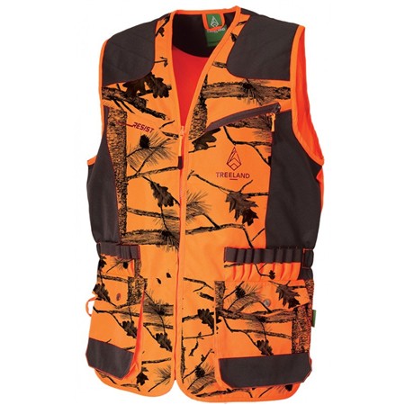 Jagdweste Für Herren Treeland Anti-Ronce Resist - Camo Orange
