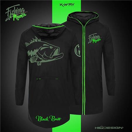 JAQUETA HOMEM - PRETO HOT SPOT DESIGN K-WAY BASS MANIA PRETO