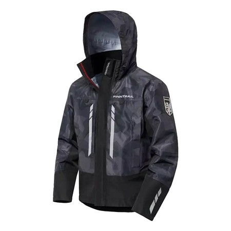 Jaqueta Masculina Finntrail Impermeável Greenwood - Camo Shadow Black