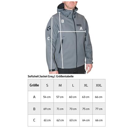 JAS MAN - GRIJS ZECK SOFTSHELL JACKET - GRIS