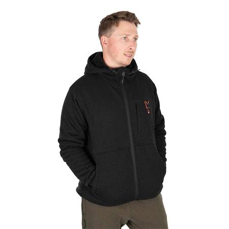 JAS MAN - ZWART FOX COLLECTION SHERPA JACKET - NOIR