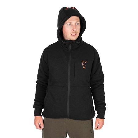 JAS MAN - ZWART FOX COLLECTION SHERPA JACKET - NOIR