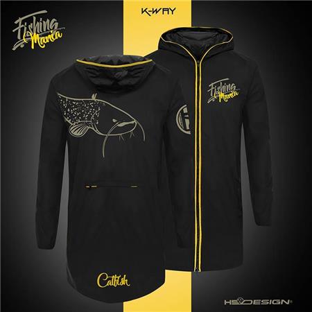 JAS MAN - ZWART HOT SPOT DESIGN K-WAY CATFISHING MANIA - NOIR