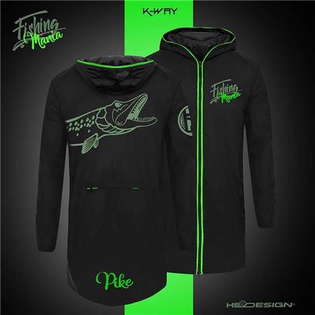 JAS VOOR MANNEN HOT SPOT DESIGN K-WAY PIKE MANIA - NOIR