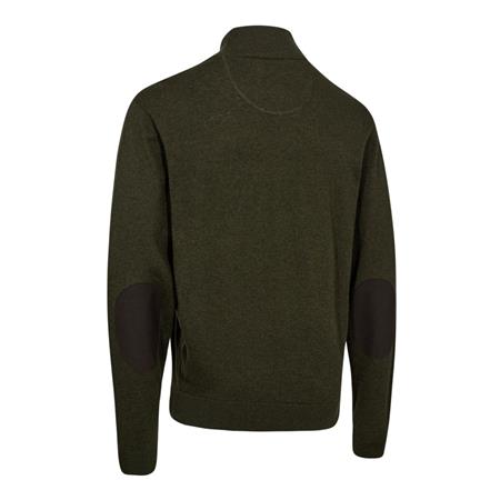 JERSEY HOMBRE DEERHUNTER TRICOT HARRINGTON ½-ZIP - FOREST EMBER MELANGE