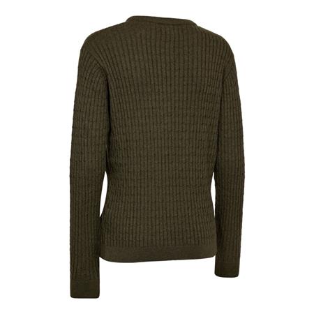 JERSEY MUJER DEERHUNTER LADY HARRINGTON CABLE KNIT - FOREST EMBER MELANGE