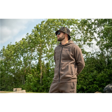 JET - 14.5CM AVID CARP COMPOUND ZIP HOODIE - MARRON
