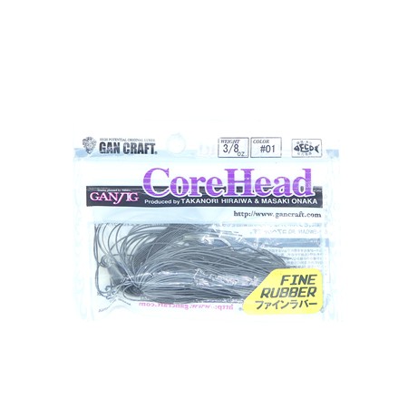 Jig Gancraft Core Head Jig Fine Rubber 10.5G - Black