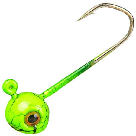 Jig Head Adam's Full Eyes - Green Chart Devil - Pack Of 3