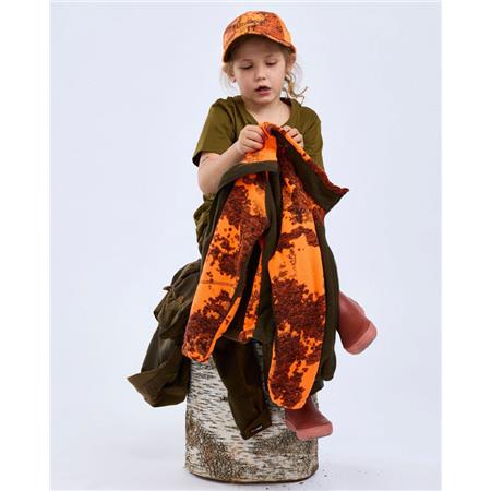 JUNIOR FLEECE PINEWOOD FURUDAL HUNTERS CAMOU FLEECE KID - STRATA BLAZE/GREEN