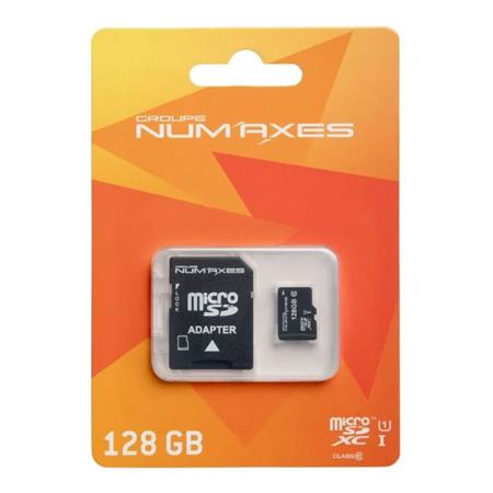 Kaart Micro Sd Numaxes 128 Gb Classe 10 Avec Adaptateur