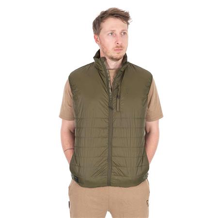 Kamizelka Męska Z Krótkim Rękawem Fox Olive Quilted 100 Gilet - Kaki