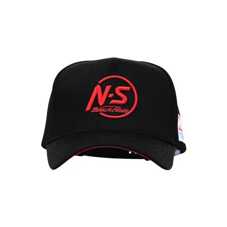 KAPPE N.S BLACK HOLE BALL CAP - SCHWARZ/ROT