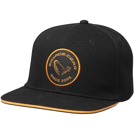 Kappe Savage Gear Badge Flatbill Cap Black Orange
