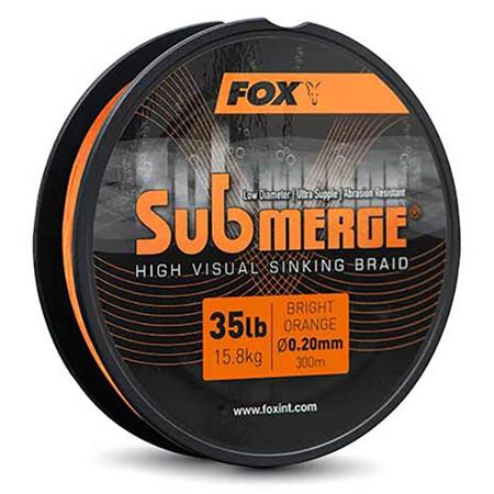 KARPERGEVLOCHTEN LIJN FOX EDGES SUBMERGE ORANGE SINKING BRAID