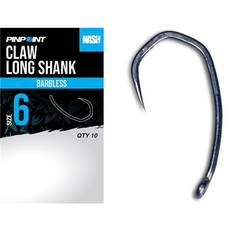 KARPERHAAK NASH CLAW LONG SHANK BARBLESS