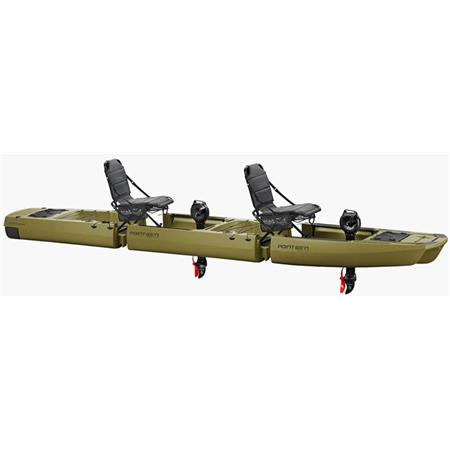 Kingfisher Duo Kayak De Pêche Point 65°N Modulable Deux Places - Vert Armée
