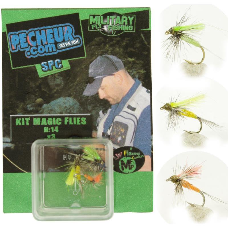 KIT 3 MOUCHES MILITARY FLY CONCEPT MAGIC FLY
