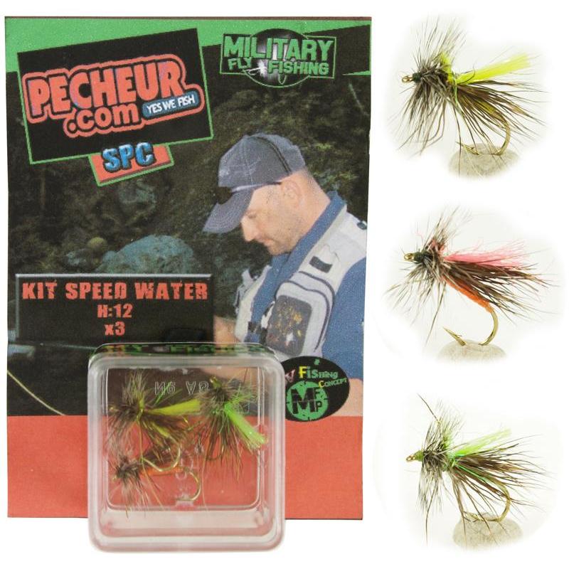 KIT 3 MOUCHES MILITARY FLY CONCEPT SPEED WATER