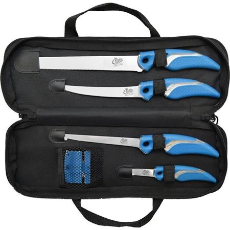 Kit 4 Cuchillos + 1 Afiador + Bolsa Cuda