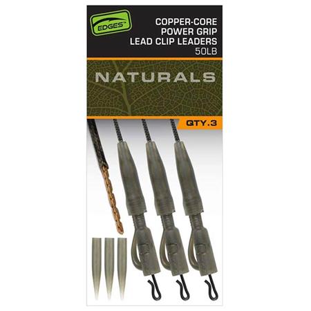 Kit Clip Chumbada Fox Edges Naturals Copper Core Lead Clip Leaders