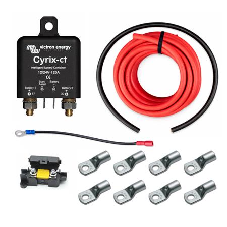 Kit Complet Coupleur/Séparateur Victron Energy Cyrix 12V 24V 120A Recharge Batterie Auxiliaire Depuis Alternateur