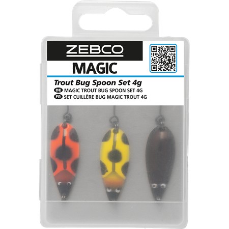 Kit Cuillers Ondulantes Zebco Magic Trout Bug Spoon Set