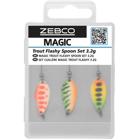 Kit Cuillers Ondulantes Zebco Magic Trout Flashy Spoon Set