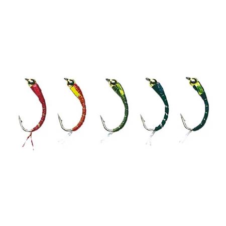 Kit De 5 Moscas Stucki Fishing Nymphe Goldhead