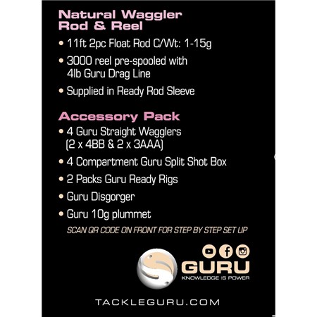 KIT DE PECHE WAGGLER GURU FLOAT ROD & REEL COMBO