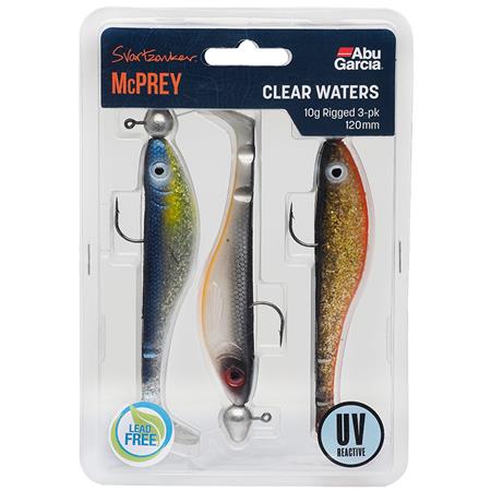 Kit De Señuelos Blandos Armados Abu Garcia Svartzonker Mcprey Prerigged - Paquete De 3