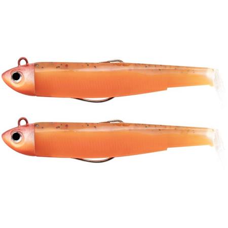 Kit De Señuelos Blandos Montados Fiiish Double Combo Black Minnow 105 + Cabeza Plomada Search