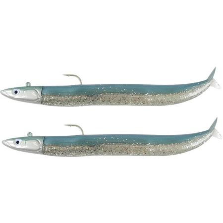 Kit Esca Morbida Armata Fiiish Double Combo Crazy Sand Eel 180 + Testa Piombata Off Shore