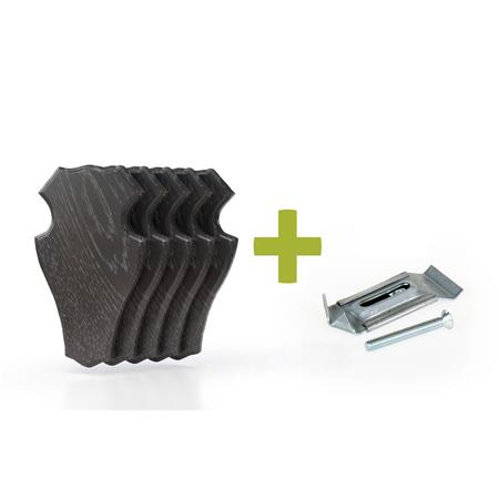 Kit Escudos Eurohunt Chêne 1 Avec Clips En Métal - Pack De 5