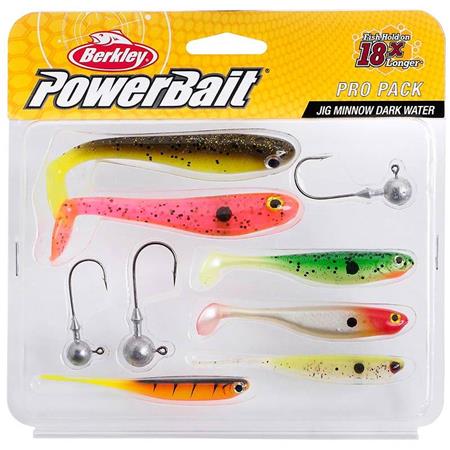 Kit Gummiköder Berkley Pro Pack Jig Minnow Dark Water