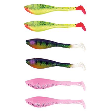 Kit Gummiköder Fox Rage Mini Fry Tail Uv Mixed Colour