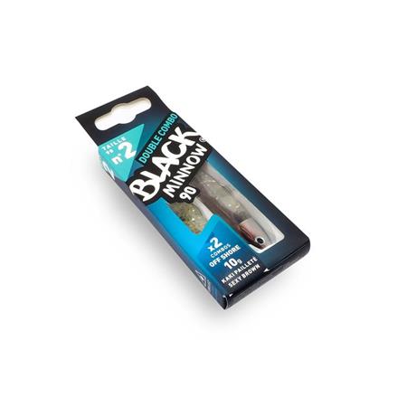 KIT ISCA MACIA ARMADA FIIISH DOUBLE COMBO BLACK MINNOW 90 + TETE PLOMBEE OFF SHORE