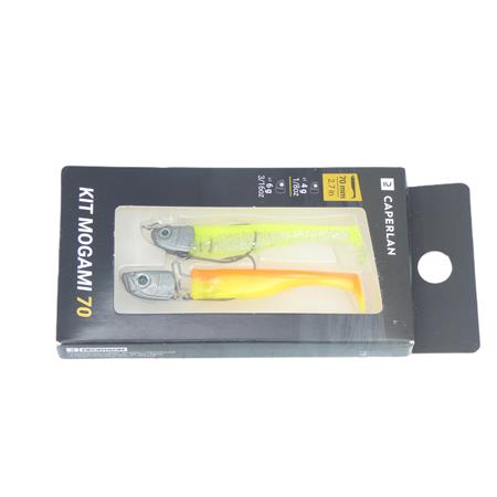 Kit Leurre Souple Caperlan Mogami 70 Wxm Shad 4/6G Fluo - Jaune Neon Fluo / Orange Fluo