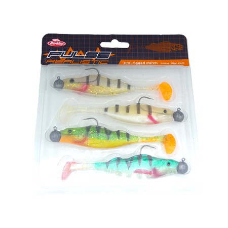 Kit Leurres Souples Berkley Pulse Realistic Perch Prerigged - 11Cm