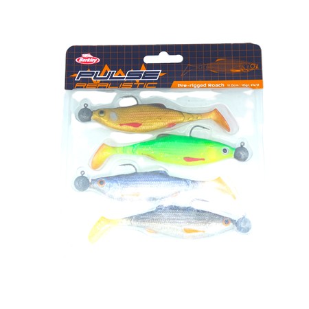 Kit Leurres Souples Berkley Pulse Realistic Roach Prerigged - 11Cm