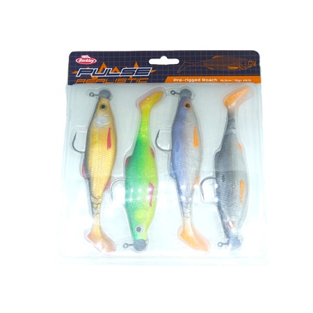 Kit Leurres Souples Berkley Pulse Realistic Roach Prerigged - 15Cm