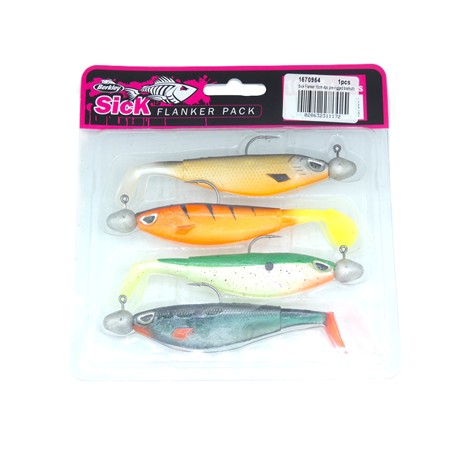 Kit Leurres Souples Berkley Sick Flanker Pre-Rigged Bismuth - 1570954