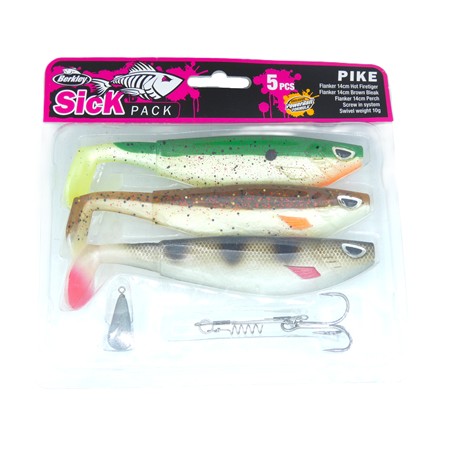 Kit Leurres Souples Berkley Sick Pack Pike - 1572759